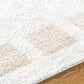 MAELLE Machine Washable Shaggy Boho Beige Area Rug