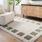 MAELLE Machine Washable Shaggy Boho Grass Green Area Rug