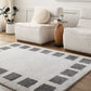 MAELLE Machine Washable Shaggy Boho Charcoal Area Rug