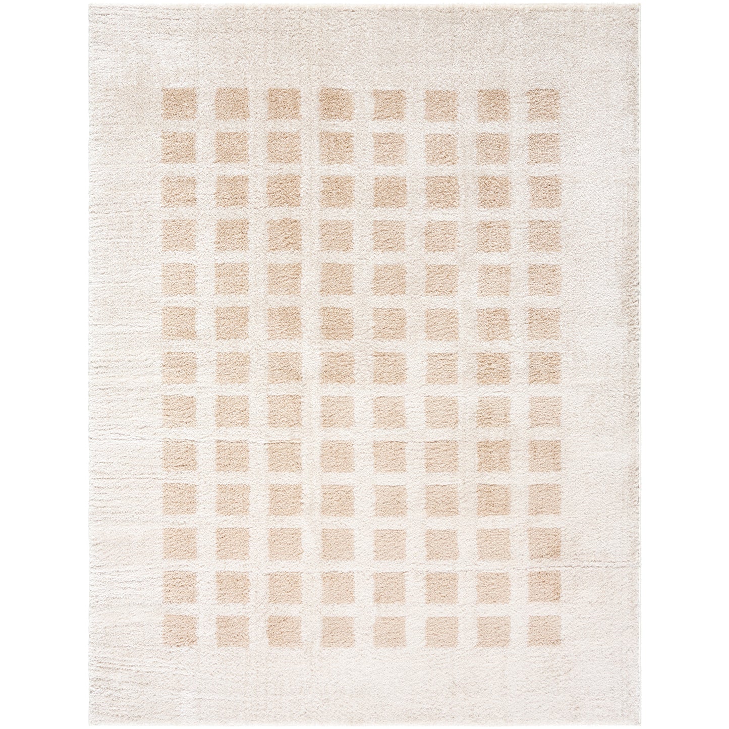 PRUNELLE Machine Washable Shaggy Boho Beige Area Rug