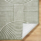 ESTELLE Machine Washable Shaggy Boho Grass Green Area Rug