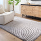 ESTELLE Machine Washable Shaggy Boho Charcoal Area Rug