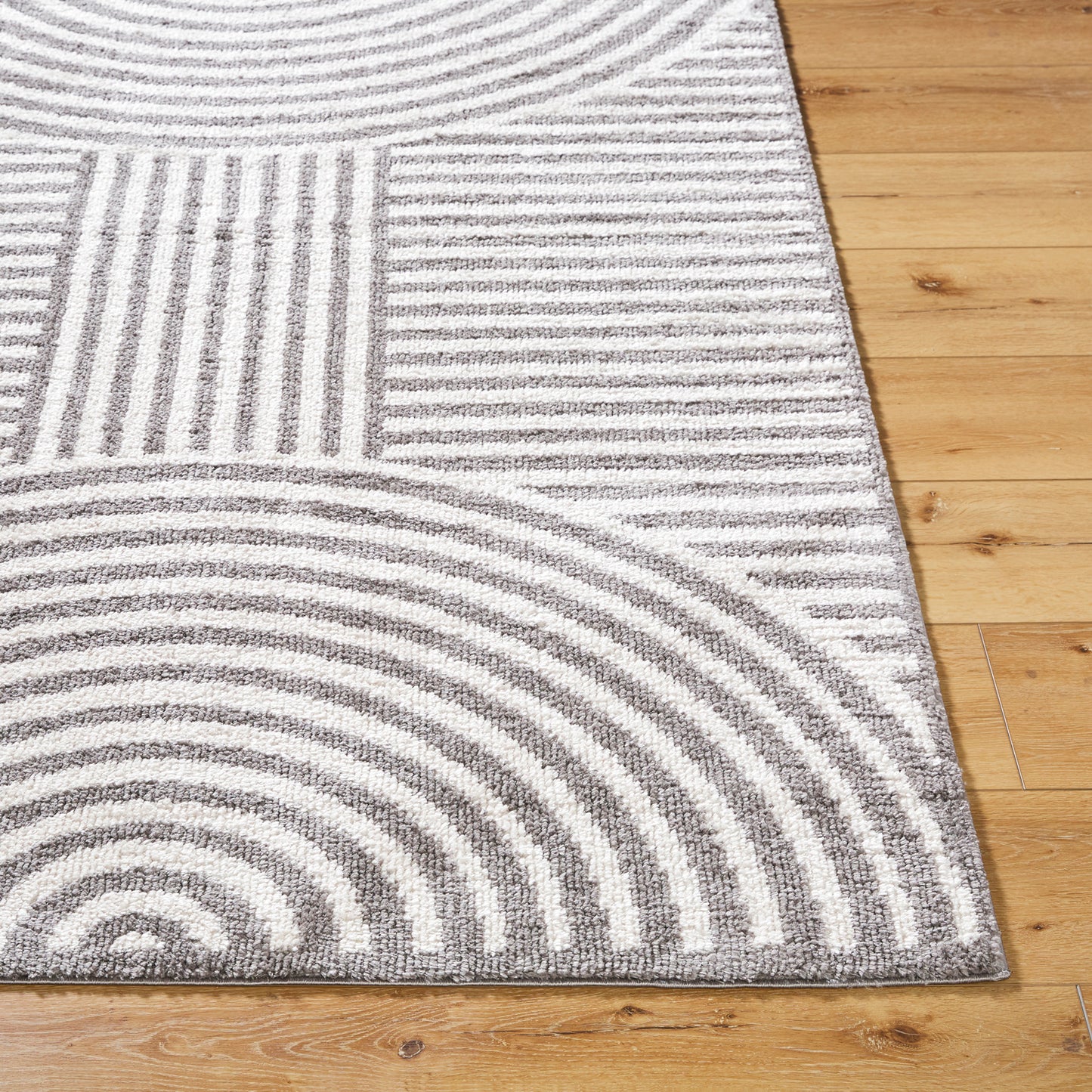 ESTELLE Machine Washable Shaggy Boho Charcoal Area Rug