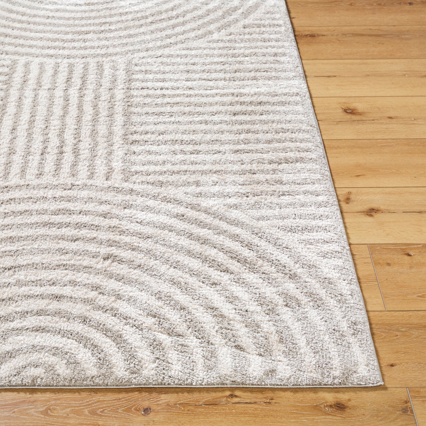 PRUNELLE Machine Washable Shaggy Boho Medium Grey Area Rug