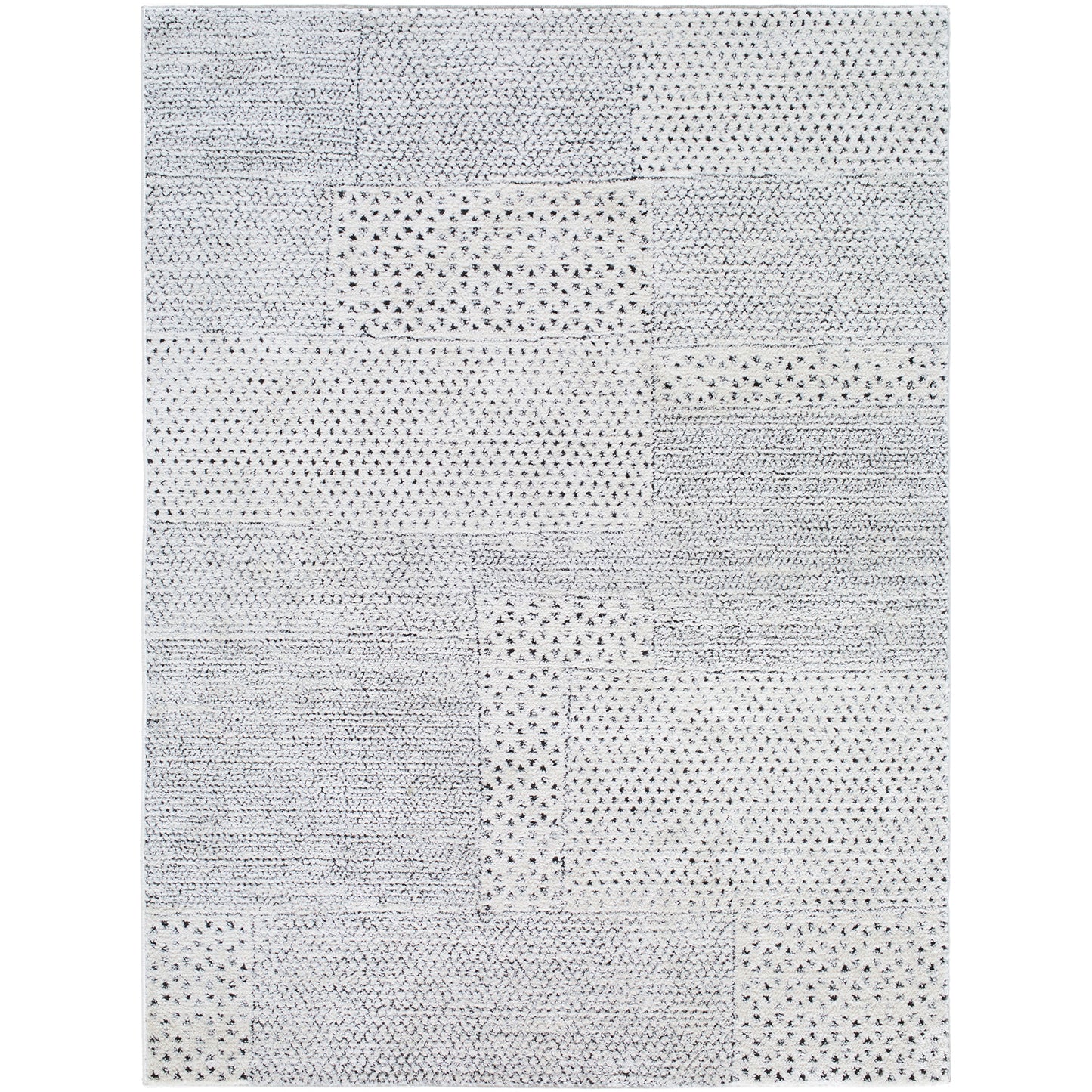 TALIA Galey Alix x Surya Boho Scandi High Pile Ivory Black Runner Rug