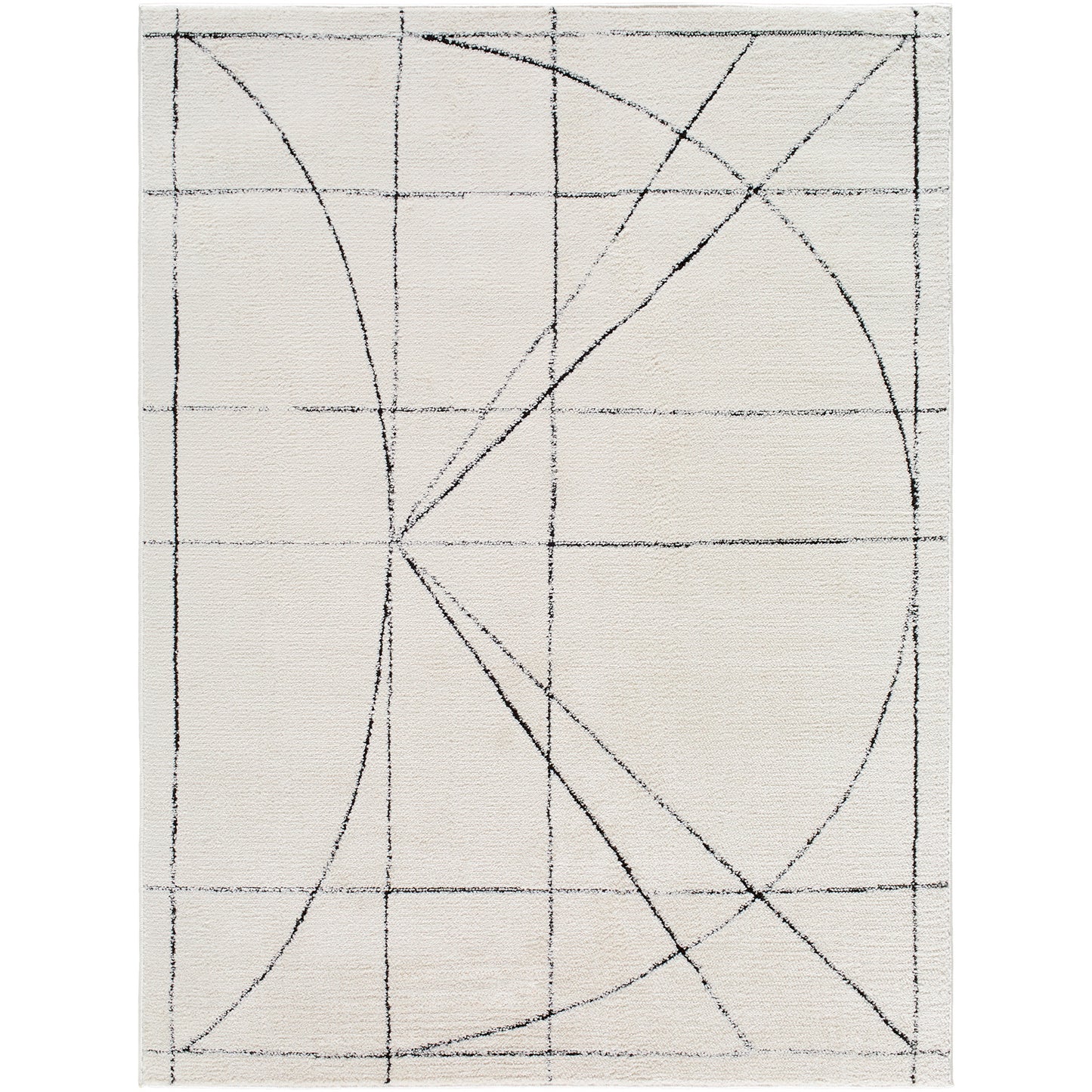 ELIA Galey Alix x Surya Boho Scandi High Pile Ivory Black Runner Rug