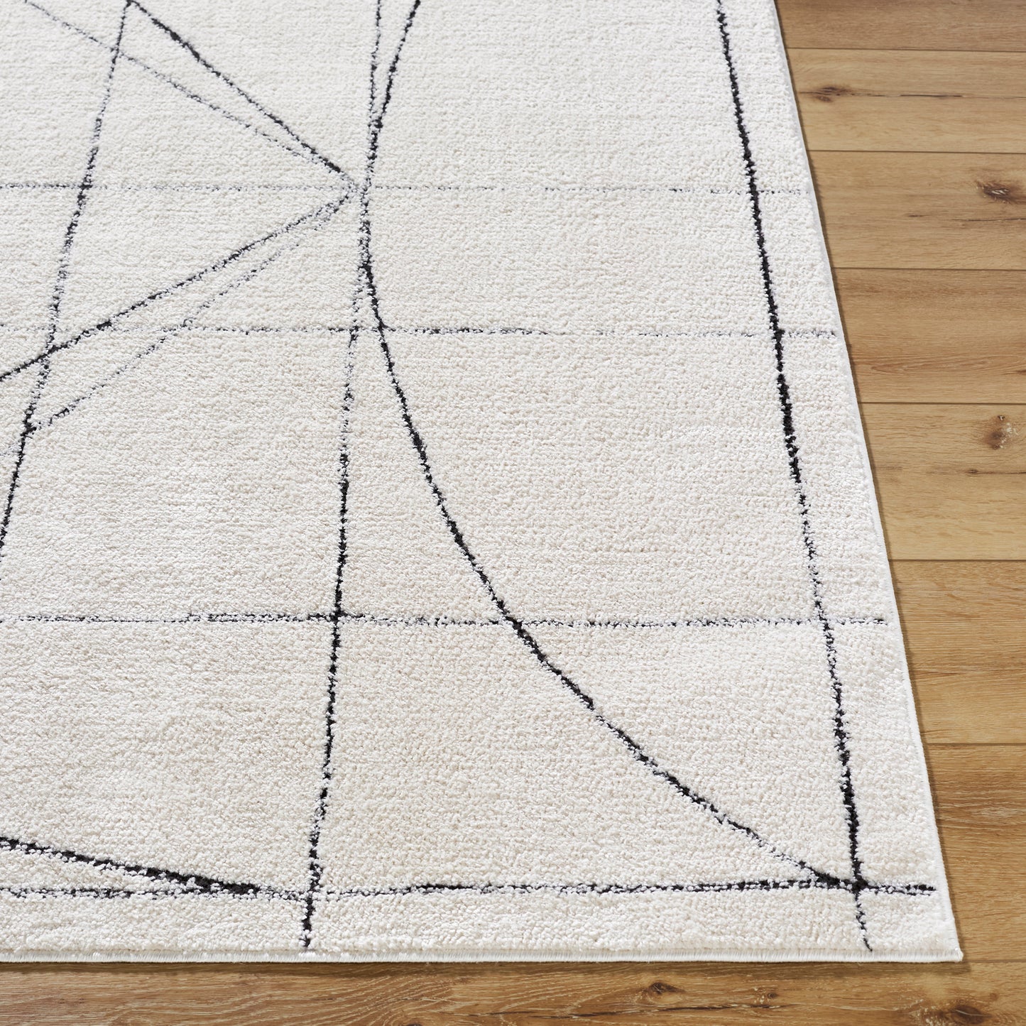 ELIA Galey Alix x Surya Boho Scandi High Pile Ivory Black Runner Rug