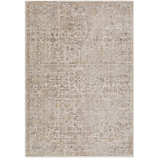 HULERE Galey Alix x Surya Vintage Traditional Oriental Boho Brown Taupe Area Rug