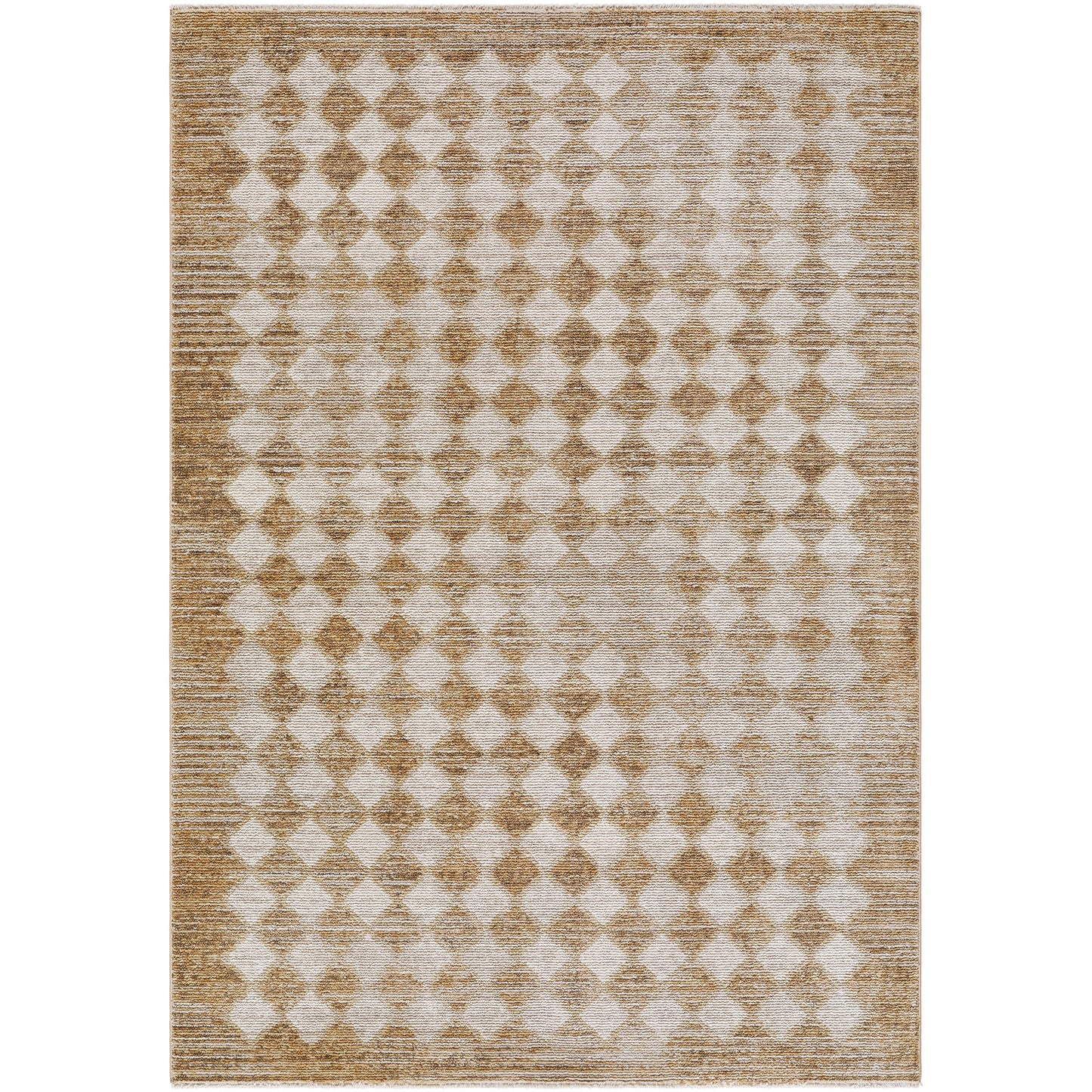 LUCERE Galey Alix x Surya Modern Scandi Boho Mustard Cream Area Rug