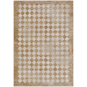 LUCERE Galey Alix x Surya Modern Scandi Boho Mustard Cream Area Rug