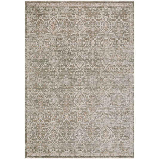 SOLFERE Galey Alix x Surya Vintage Traditional Oriental Boho Olive Cream Area Rug