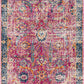 ISABELLA Vintage Rug I Living Room, Bedroom I Traditional Oriental Boho Rug, Soft Area Rug, Short Pile, Easy Care I Burgundy, Blue