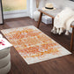 AMELIA Vintage Traditional Oriental Boho Orange White Area Rug