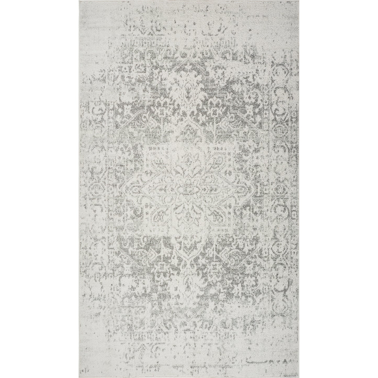 AMELIA Vintage Traditional Oriental Boho Grey White Area Rug