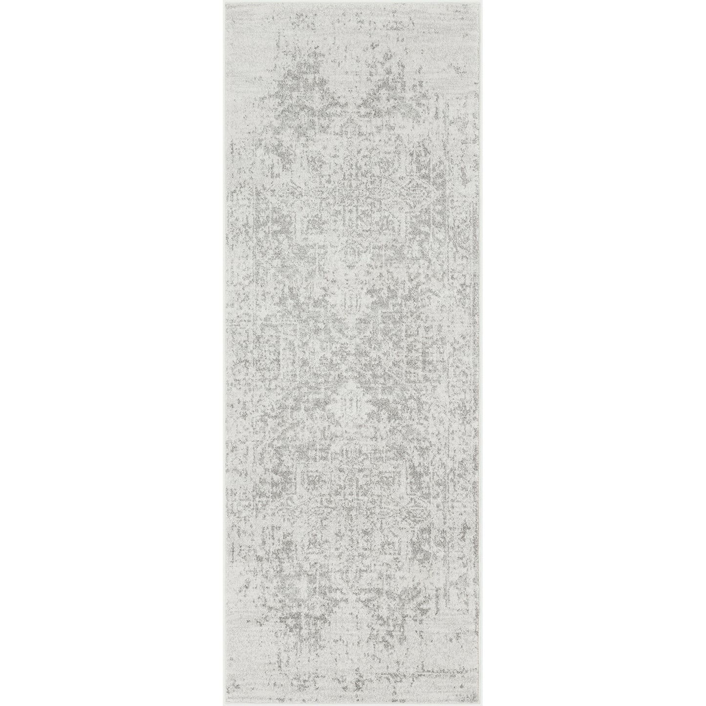 AMELIA Vintage Traditional Oriental Boho Grey White Area Rug