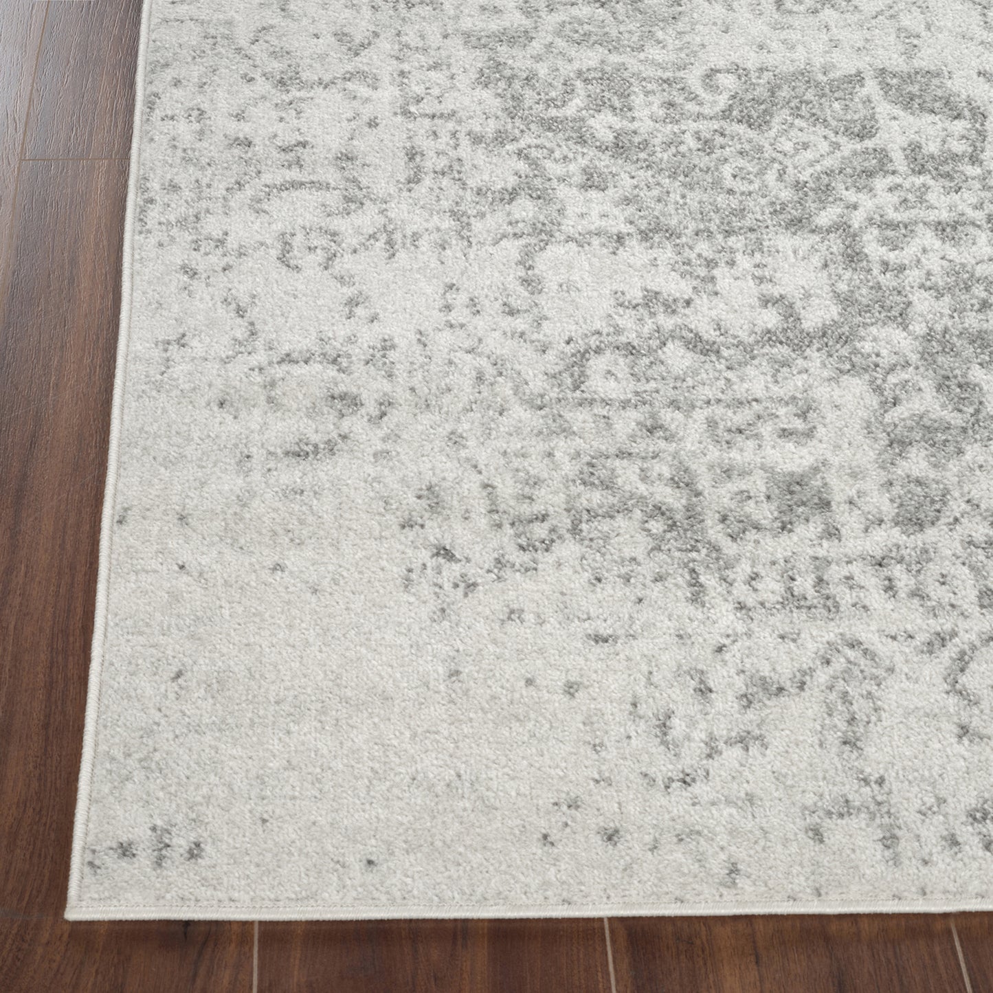 AMELIA Vintage Traditional Oriental Boho Grey White Area Rug