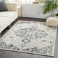 OLIVIA Vintage Rug I Living Room, Bedroom, Dining I Traditional Oriental Boho Rug, Soft Area Rug, Short Pile, Easy Care I Grey, Black