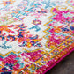 OLIVIA Vintage Traditional Oriental Boho Neon Pink Area Rug