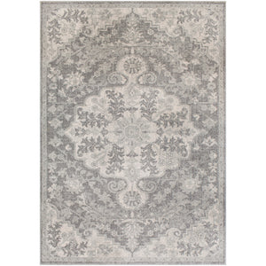 OLIVIA Vintage Traditional Oriental Boho Charcoal Area Rug