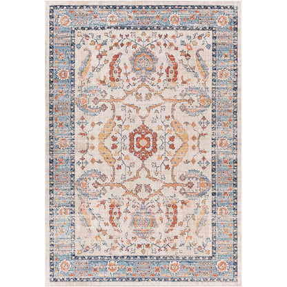 ALTA In- & Outdoor Rug I Balcony, Terrace, Kitchen, Garden, Patio I Modern Boho Rug, UV Weather Stain Resistant I Blue, Beige