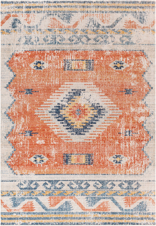 BUFFALO GROVE In- & Outdoor Boho Burnt Orange Rug