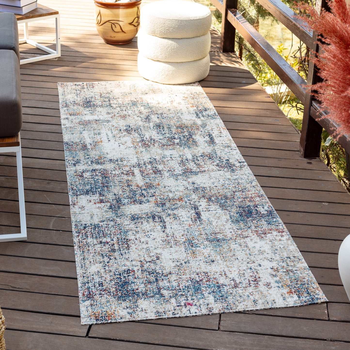 ST LUCAS In- & Outdoor Modern Boho Cream Rug