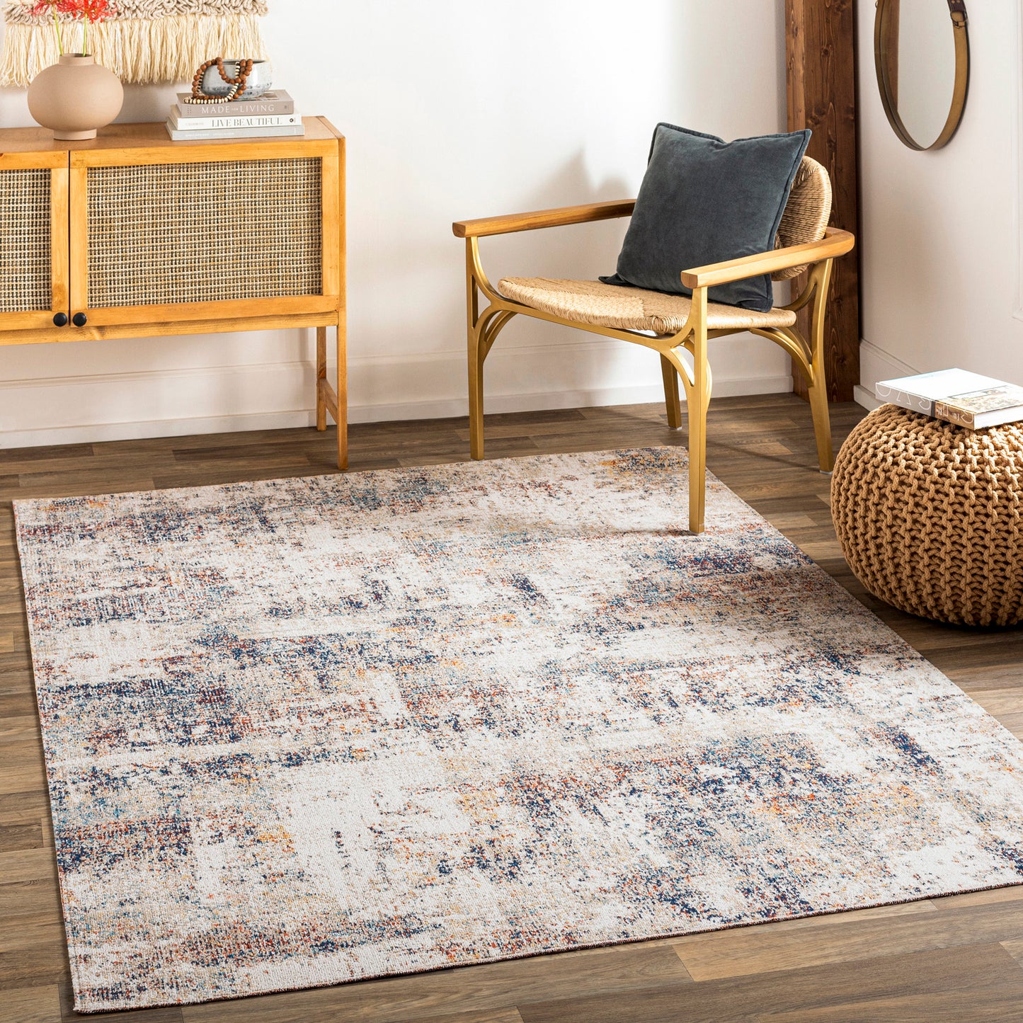 ST LUCAS In- & Outdoor Modern Boho Cream Rug