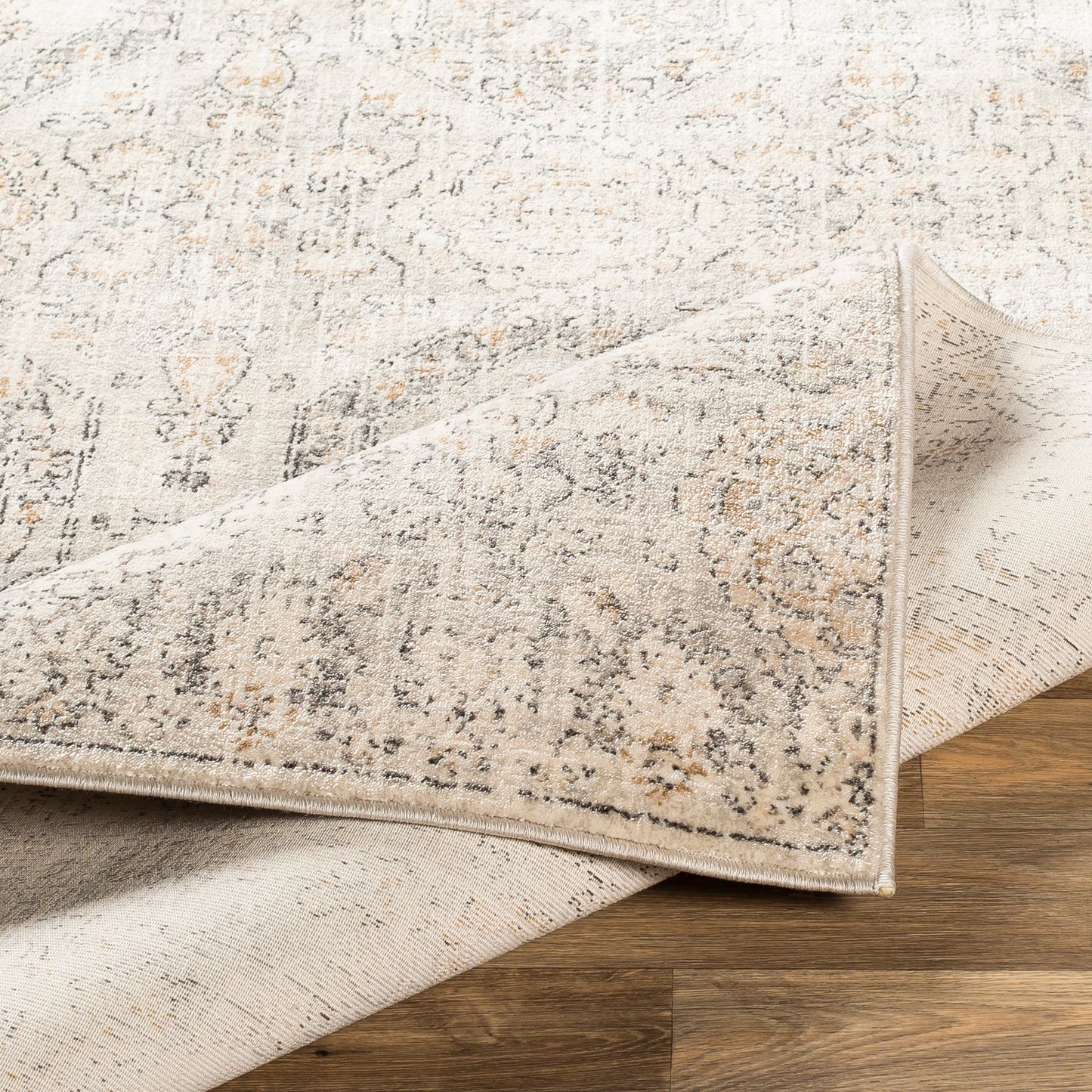 GEELBROEK Vintage Traditional Oriental Boho Tan Ivory Area Rug