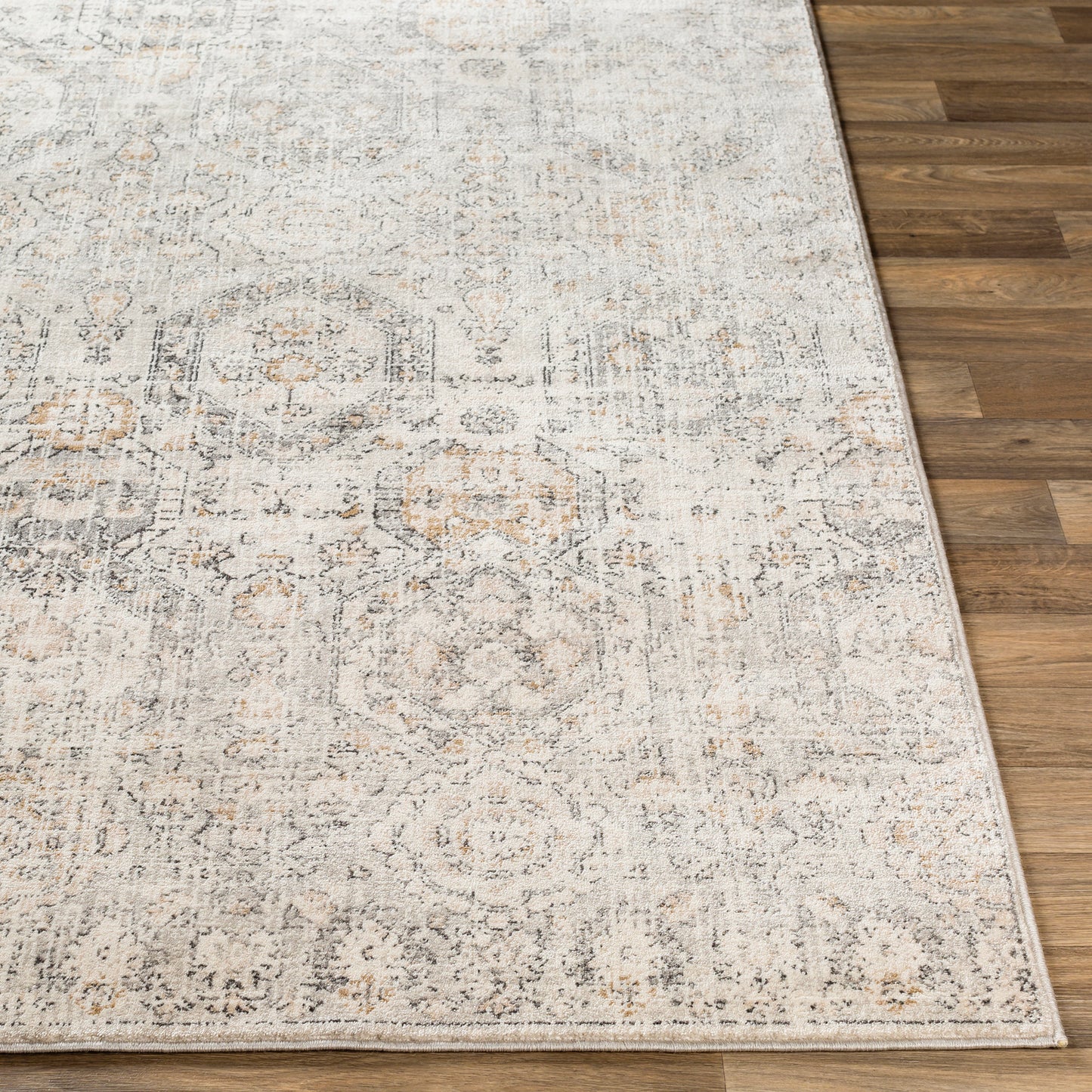 GEELBROEK Vintage Traditional Oriental Boho Tan Ivory Area Rug