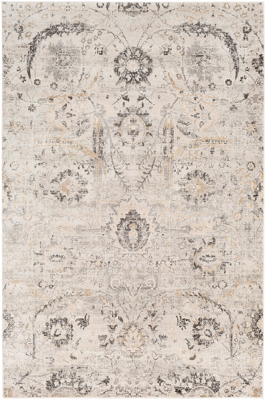 AVELLINO Vintage Traditional Oriental Boho Charcoal Area Rug