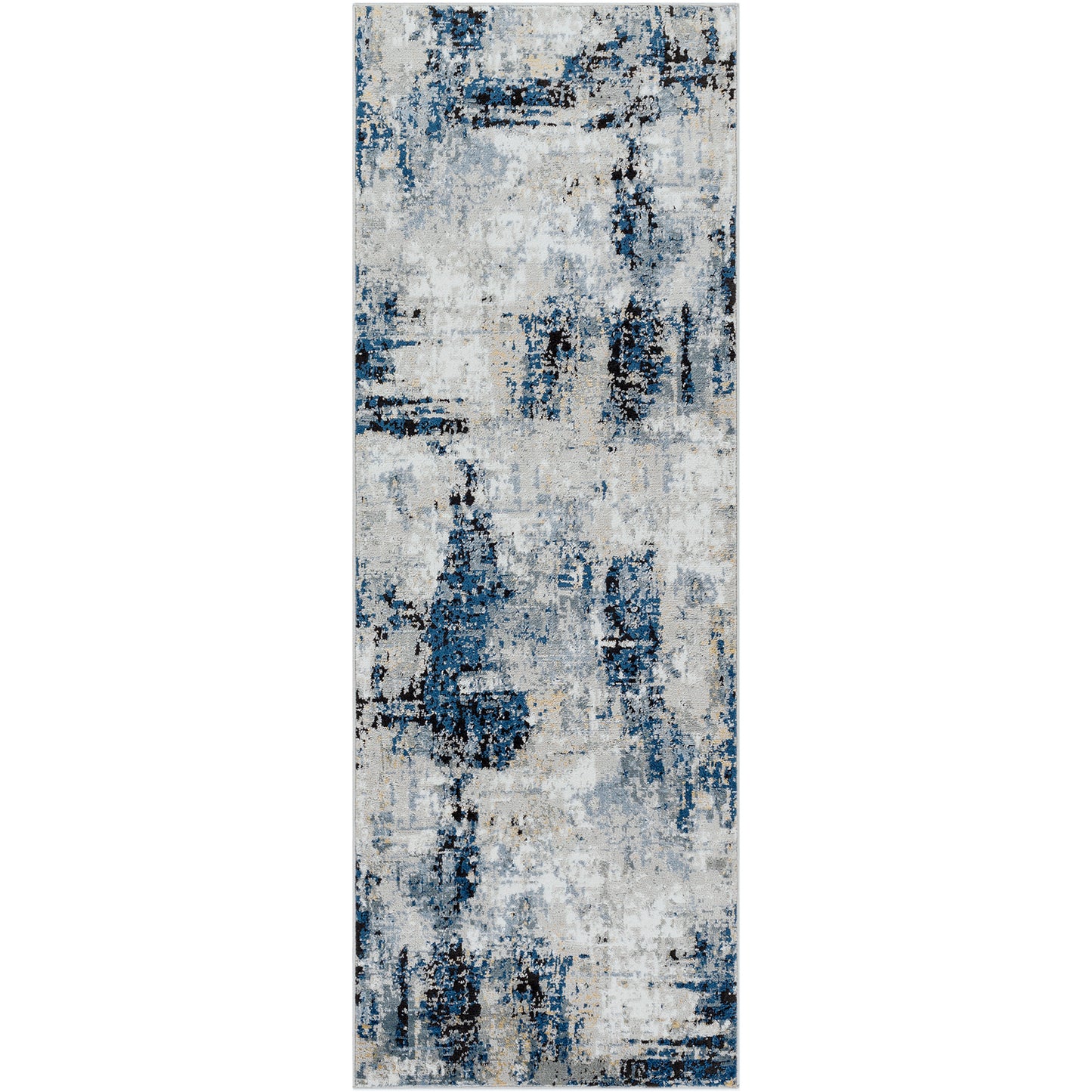 VUREN Abstract Modern Marble Denim Area Rug