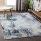 VUREN Abstract Modern Marble Denim Area Rug