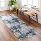 VUREN Abstract Modern Marble Denim Area Rug