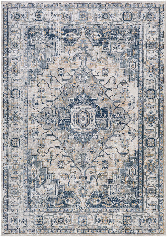 TRICHT Vintage Traditional Oriental Boho Dark Blue Area Rug