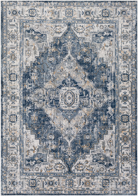 TRICHT Vintage Traditional Oriental Boho Charcoal Area Rug