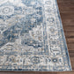 TRICHT Vintage Rug I Living Room, Bedroom I Traditional Oriental Boho Rug, Soft Area Rug, Short Pile, Easy Care I Blue, Grey, Ivory