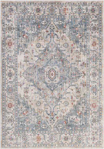 TRICHT Vintage Rug I Living Room, Bedroom I Traditional Oriental Boho Rug, Soft Area Rug, Short Pile, Easy Care I Multicolour, Grey