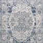 MILSCHOT Vintage Rug I Living Room, Bedroom, Dining I Traditional Oriental Boho Rug, Soft Area Rug, Short Pile, Easy Care I Blue, Grey