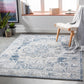 MILSCHOT Vintage Rug I Living Room, Bedroom, Dining I Traditional Oriental Boho Rug, Soft Area Rug, Short Pile, Easy Care I Blue, Grey