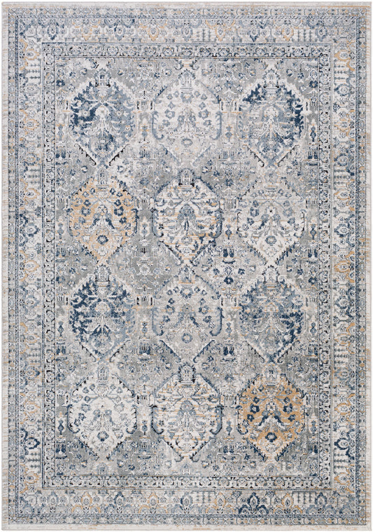 MOEREN Vintage Traditional Oriental Boho Light Grey Area Rug