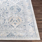 MOEREN Vintage Rug I Living Room, Bedroom I Traditional Oriental Boho Rug, Soft Area Rug, Short Pile, Easy Care I Grey, Blue, Brown