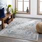 MOEREN Vintage Rug I Living Room, Bedroom I Traditional Oriental Boho Rug, Soft Area Rug, Short Pile, Easy Care I Grey, Blue, Brown