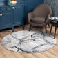 TUIL Abstract Modern Marble Dark Blue Area Rug