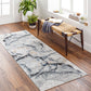 TUIL Abstract Modern Marble Dark Blue Area Rug