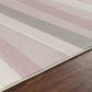 CERISSA Childrens Rug I Bedroom, Soft Area Rug for Kids Room, Nursery, Playroom, Baby Bedroom Rug for Girls, Boys I Pink, White