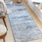 EMMETT Machine Washable Traditional Boho Navy Blue Area Rug