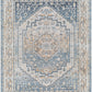 EMMETT Machine Washable Traditional Boho Navy Blue Area Rug