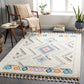 SWALEDALE Shaggy Rug I Living Room, Bedroom I Modern Boho Area Rug, Soft Fluffy Rug, Plush Pile, Easy Care I Multicolour, White