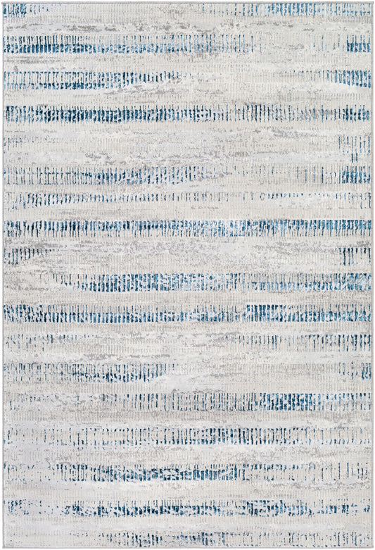 RIETVEN Scandi Rug I Living Room, Bedroom, Dining I Modern Boho Area Rug, Soft Luxurious Rug, Short Pile, Easy Care I Grey, Blue