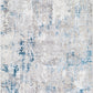 RUT Abstract Rug I Living Room, Bedroom, Dining I Modern Marble Rug, Soft Luxurious Area Rug, Short Pile, Easy Care I Grey, Blue